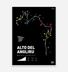 Alto Del Angliru Art Print - TrailMaps.co.uk