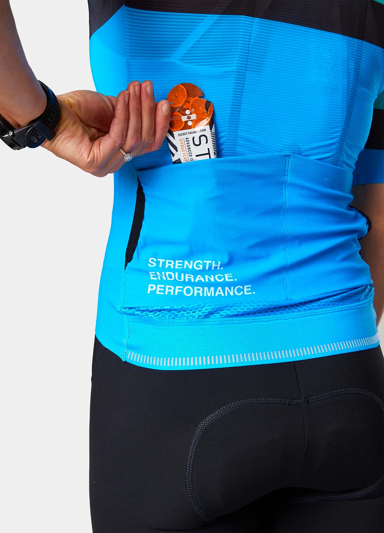 TRI-FIT SYKL PRO Women's Short Sleeve Cycling Jersey - Earth - Rear Pocket
