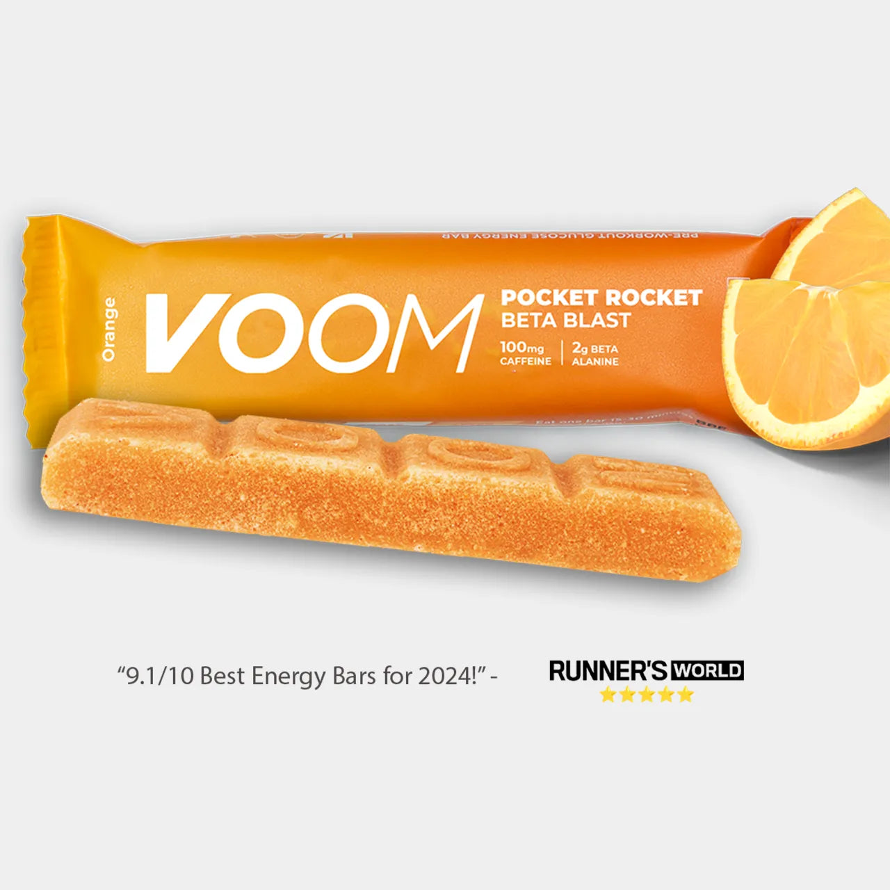 Voom Beta Blast Pocket Rocket Energy Bar - Orange