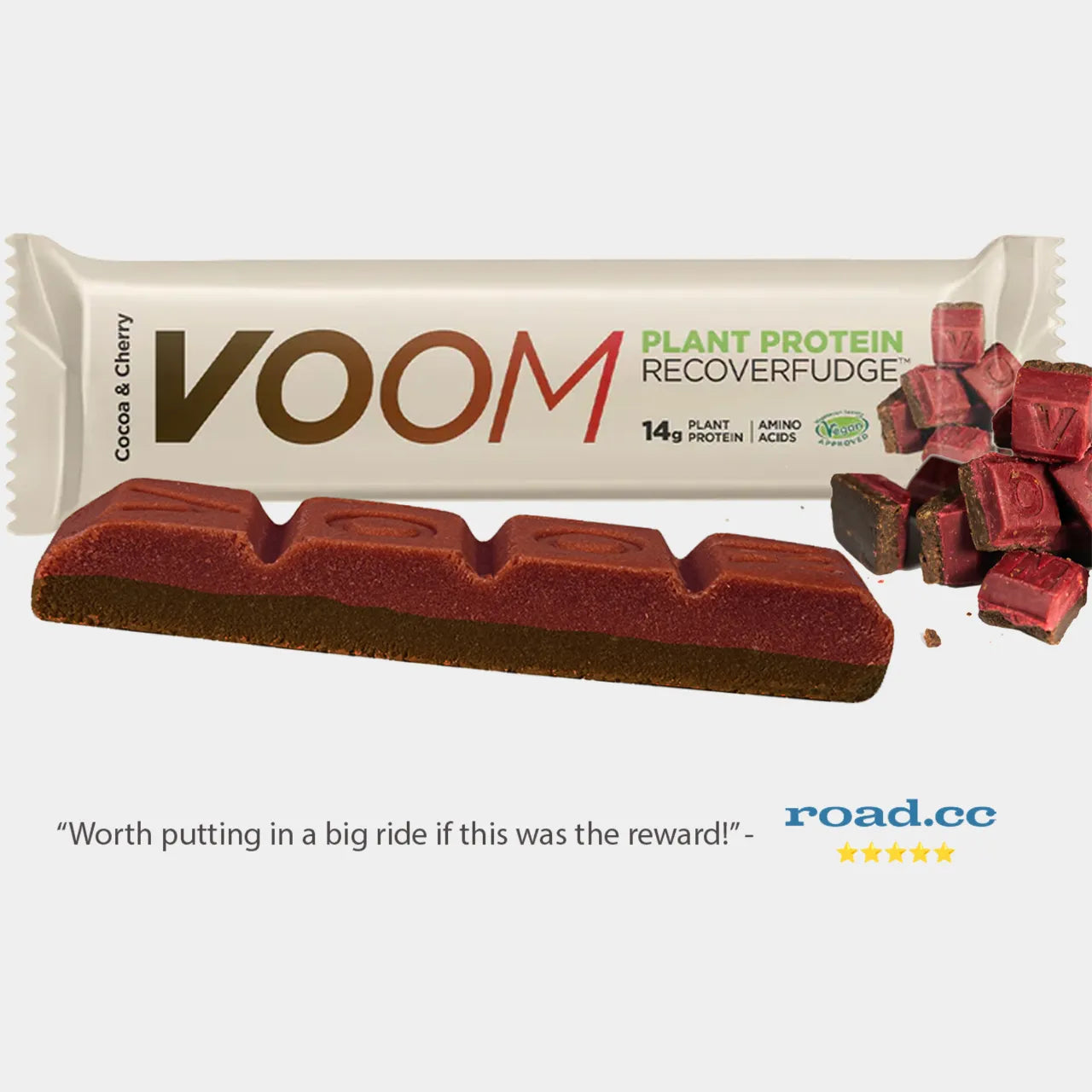 VOOM Recover Fudge Plant Protein Bar - Cocoa Cherry